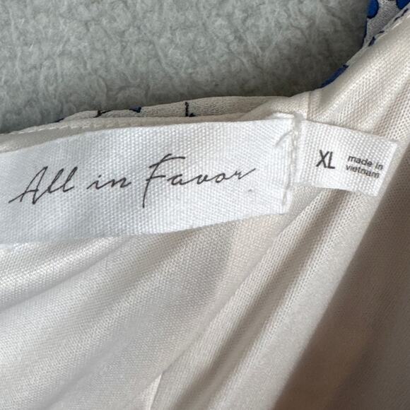 All in Favor Sasha Blue Floral Ruched Mini Dress, Size XL NWOT Cottagecore - Picture 7 of 8